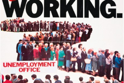 Still life in the old slogan: Maurice Saatchi’s famous 1978 poster was adapted three decades later when the unemployment figures were announced in March 2009