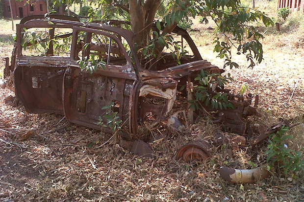 Hope springs eternal: a 1954 Morris Minor at a Catholic mission station in Moipo, South Sudan