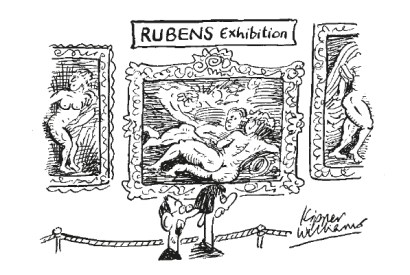 ‘The thighs follow you around the room.’