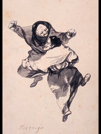 ‘Mirth’, c.1819–23, by Goya