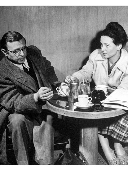 Jean-Paul Sartre and Simone de Beauvoir in 1946