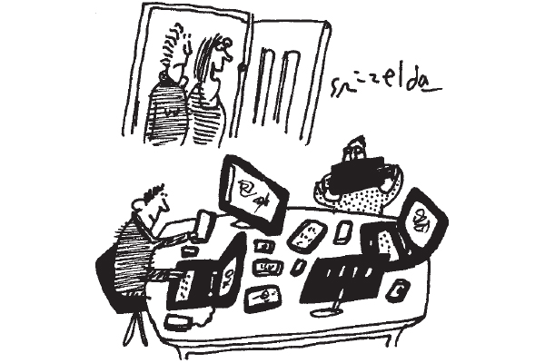 ‘I’ve left the children to their own devices.’