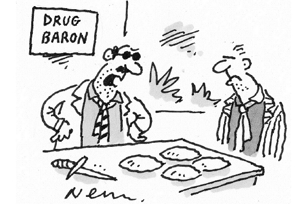 ‘I’m worried this plain packaging will put people off cocaine.’