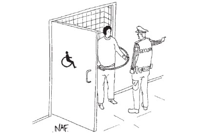 ‘I don’t care if you did misread the sign — this is not a hula-hooping toilet!’