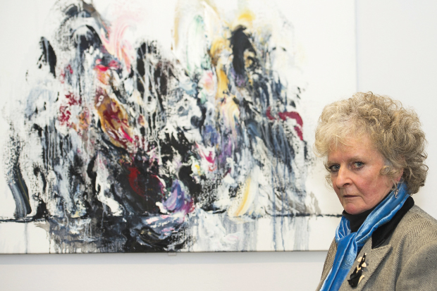 Forces of nature: Maggi Hambling with ‘Amy Winehouse’, a painting exhibited at her Walls of Water show last year