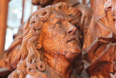 Detail from the great and strange Altar of the Holy Blood by Tilman Riemenschneider at the Jakobskirche, Rothenburg ob der Tauber