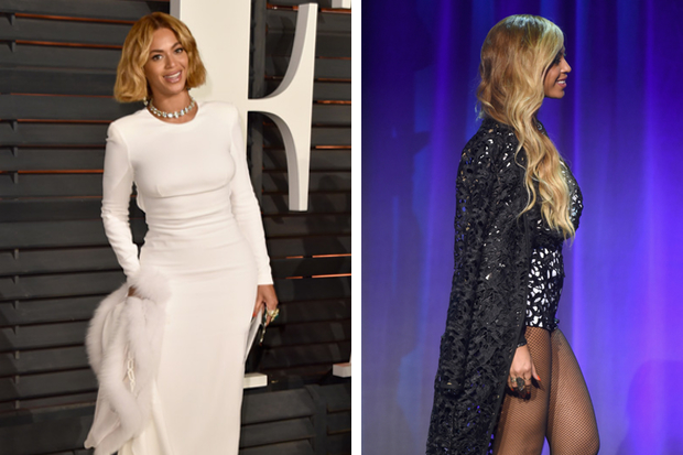 Beyonce photographed in February and March of this year (Photo: Getty)