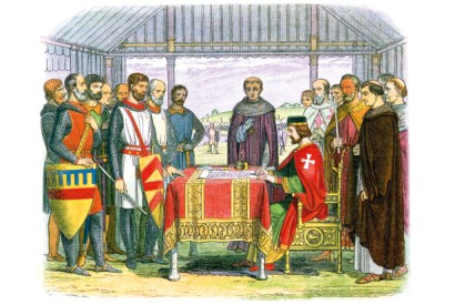 King John at Runnymede: at odds with his barons, he came to rely on mercenaries whom he couldn’t afford