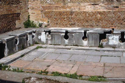 Latrines dating from the second century at Ostia Antica, outside Rome