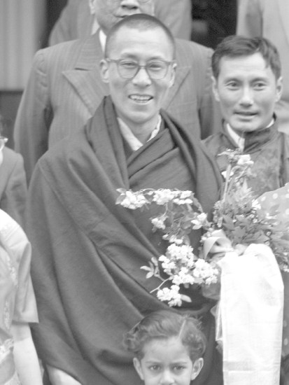 Gyalo Thondup (right) pictured with the Dalai Lama on their arrival in India in 1959