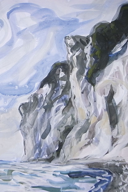 Møns Klint as painted by Claudia Massie