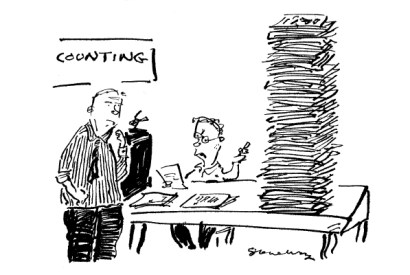 ‘No, it’s neck and neck. These are the spoilt ballots.’