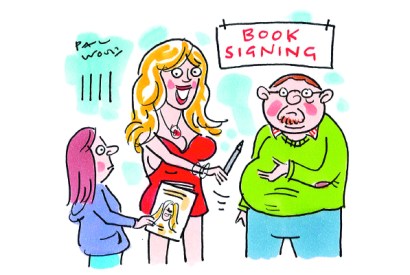 This is Jason, my ghostwriter. Jason, dear, she wants my autograph.’