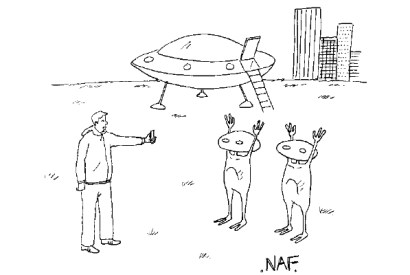 ‘You can put your hands down, I’m just taking a photograph.’