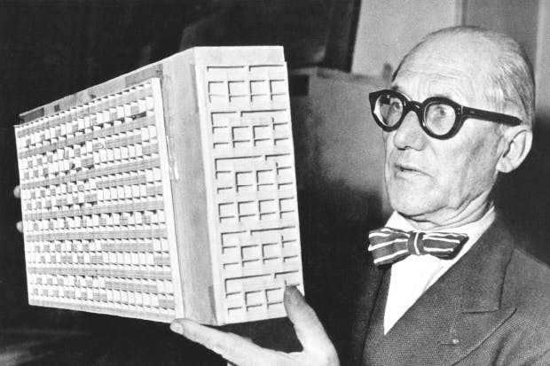 Scapegoat for all of urban life’s ills: Le Corbusier, c.1950