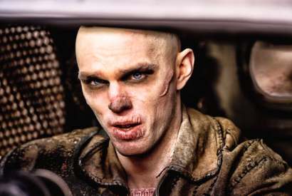 Seeking a berth in Valhalla: Nicholas Hoult as Nux in ‘Mad Max: Fury Road’