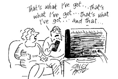 ‘Will you switch off that damn medical programme!’