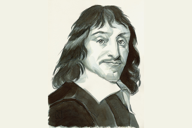 Flamboyant intellectuals: René Descartes (main picture) and Bernard-Henri Lévy (below), in 1978