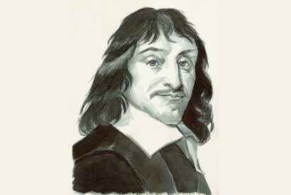 Flamboyant intellectuals: René Descartes (main picture) and Bernard-Henri Lévy (below), in 1978