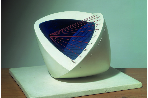 ‘Sculpture with Colour (Deep Blue and Red) [6]’, 1943, by Barbara Hepworth