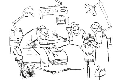 ‘All right, all right. Simon says, “Scalpel.”’