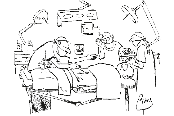 ‘All right, all right. Simon says, “Scalpel.”’