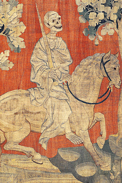 The Angers tapestry’s  Horseman of the Apocalypse, (1377–1382) 