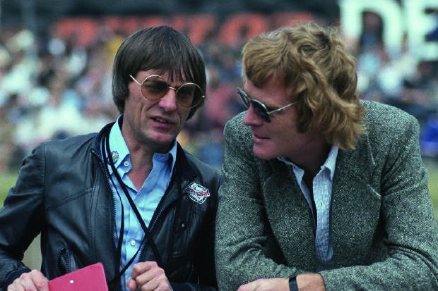 Ecclestone and Mosley at Brands Hatch in 1978 — a double-act worthy of Ealing Studios