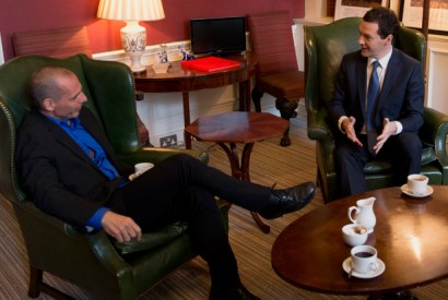 George Osborne meets former Greek finance minister Yanis Varoufakis (Photo: Getty)