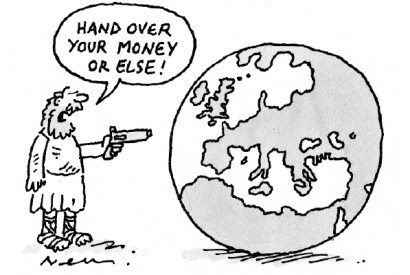 Greek myths revisited: Atlas holds up the world