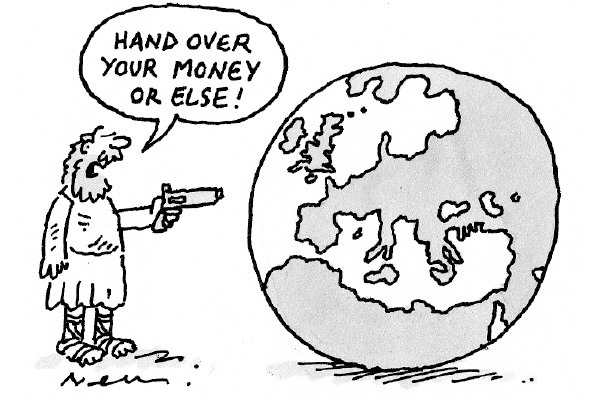 Greek myths revisited: Atlas holds up the world