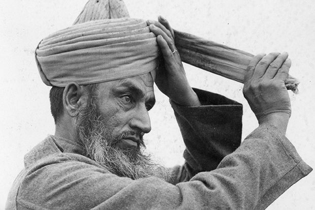 A Sikh member of the Indian Army Services Corps at Dunkirk, 1940