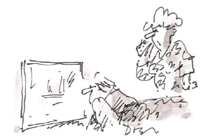 ‘He spends so much time watching cookery programmes, gardening programmes, home improvement programme — nothing gets done around here!’