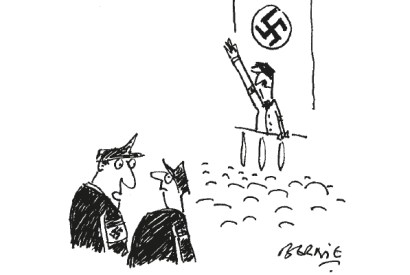 ‘Mein Gott! Is the Führer really doing a royal wave?’