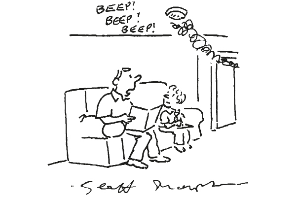 ‘That’s enough homework — dinner’s ready.’