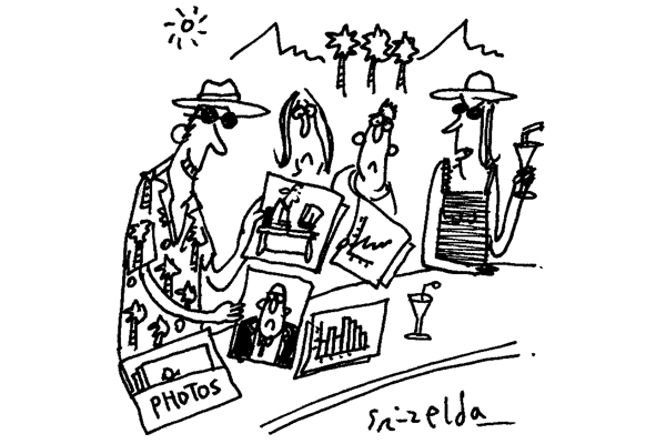 ‘Oh for goodness sake, Colin! Nobody wants to see your work snaps!’