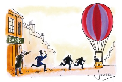 ‘Hurry — they’ve got a getaway balloon!’