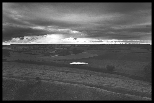 ‘Dew-pond by Iron Age hill fort, Somerset’, 1988, by Don McCullin