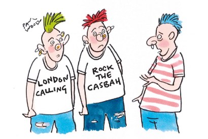 ‘Guy, guys — don’t you think your T-shirts clash?’