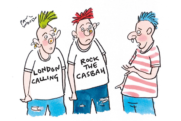 ‘Guy, guys — don’t you think your T-shirts clash?’