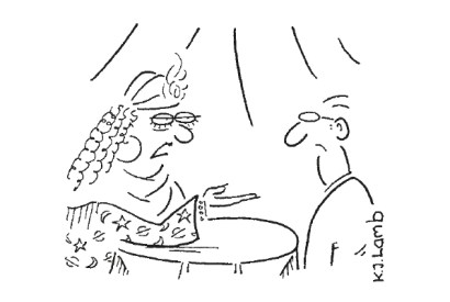 ‘You can cross my palm with any of the major credit cards.’