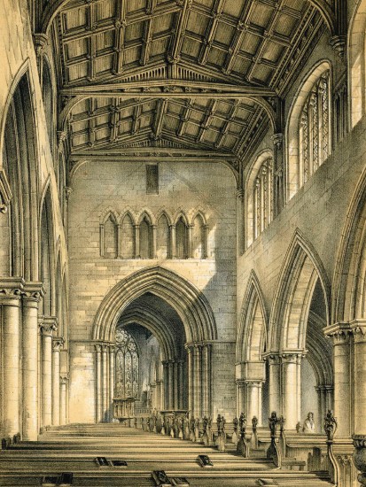 The nave of St Mary’s, Stafford, restored by George Gilbert Scott