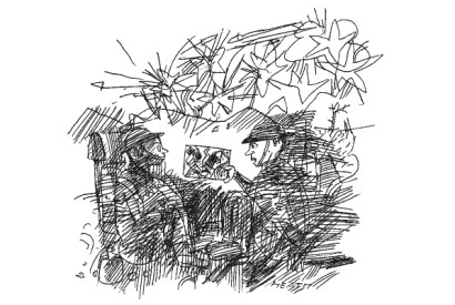 ‘And this is a picture of my sweetheart by Frank Auerbach.’