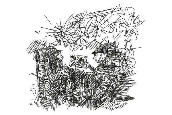 ‘And this is a picture of my sweetheart by Frank Auerbach.’