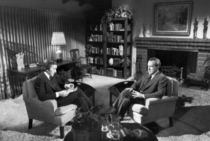 Frost was an effective interviewer because he was never combative — hence the famous admission of failure that he extracted from Nixon in 1974 (above) and from Blair in 2003