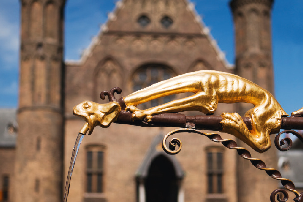 Look out below: one of The Hague’s gargoyles
