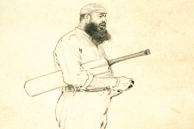 W.G. Grace, by W.T. Wilson, 1887: Grace is beginning to show signs of the gluttony that marked his late career