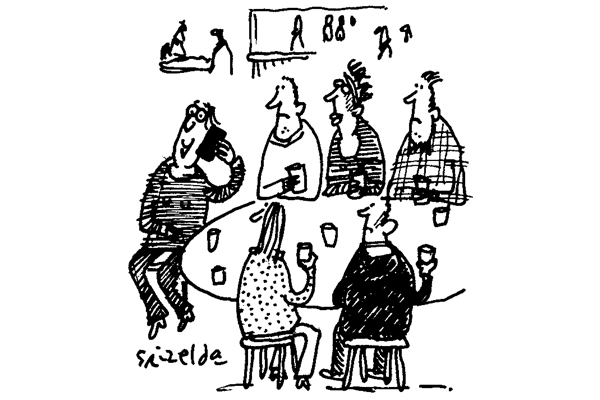 ‘Hi! Oh, nothing really, just socialising.’