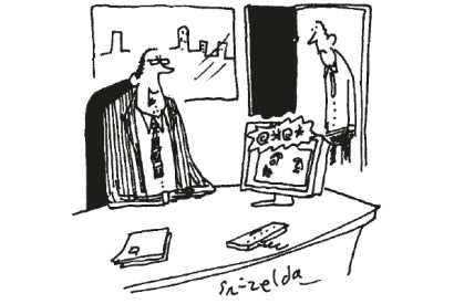 ‘Good work, Collins! The bollocking I gave you yesterday has had 10,000 hits on YouTube.’