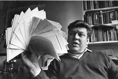 Bryan Stanley Johnson with a first edition of ‘The Unfortunates’